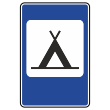 Дорожный знак 7.10 «Кемпинг» (металл 0,8 мм, II типоразмер: 1050х700 мм, С/О пленка: тип В алмазная)